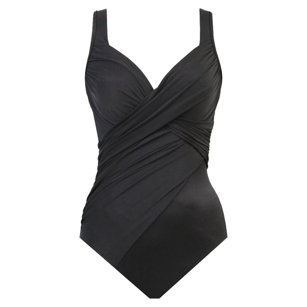 🆕 MIRACLESUIT Rock Solid Revele Slimming One Piece Swimsuit 14 Black - Picture 3 of 13